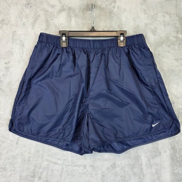 Nike Running Shorts Womens Size XL Navy Blue Lightweight Athletic Elastic Waist - Picture 1 of 12